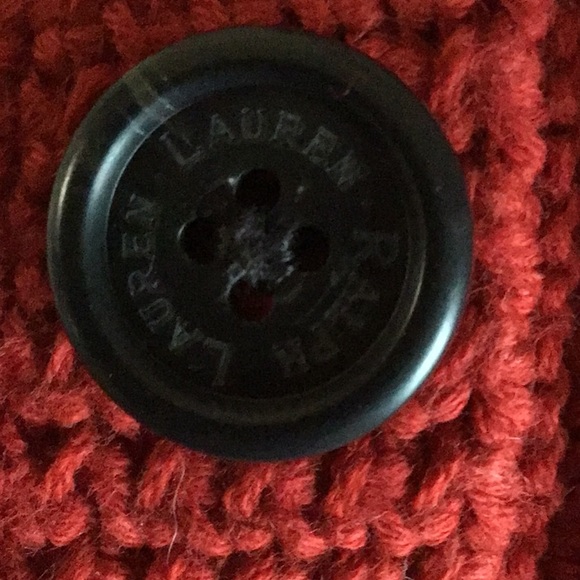 Ralph Lauren Red Button Down Sweater - Picture 10 of 10